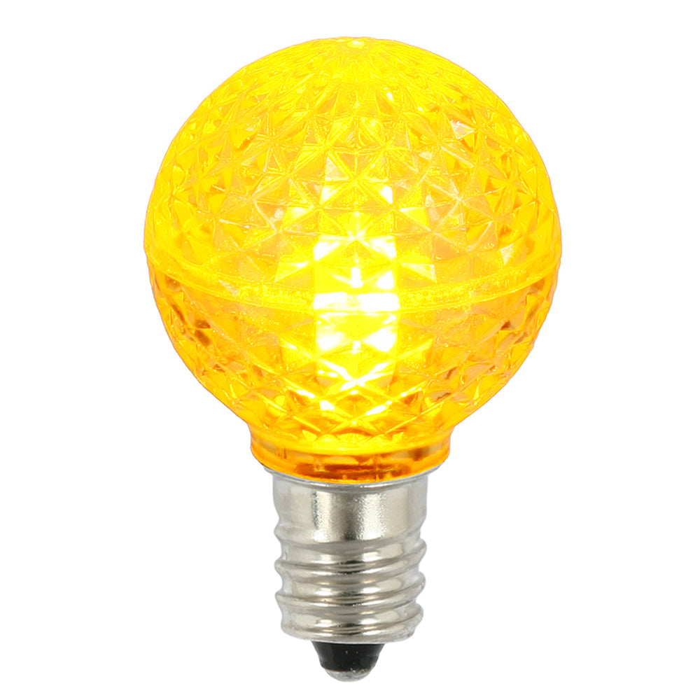 25PK - Vickerman Yellow Faceted G30 LED Replacement Bulb