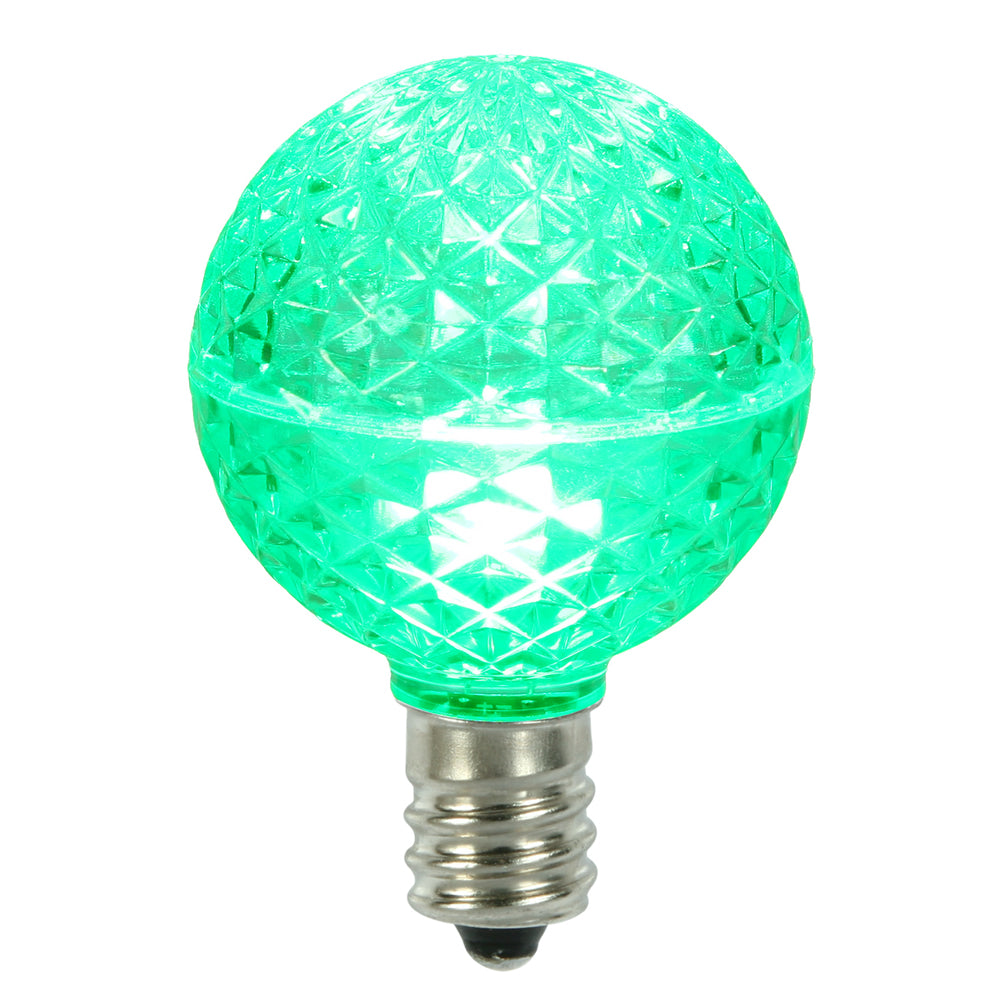 10PK - Vickerman Green Faceted G50 LED Replacement Bulb