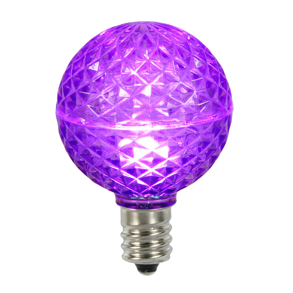 10PK - Vickerman Purple Faceted G50 LED Replacement Bulb