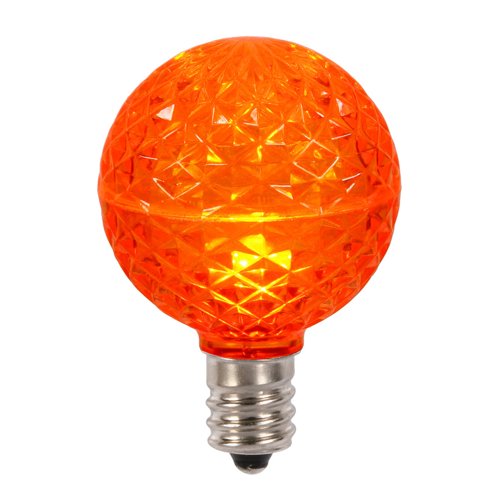 10PK - Vickerman Orange Faceted G50 LED Replacement Bulb