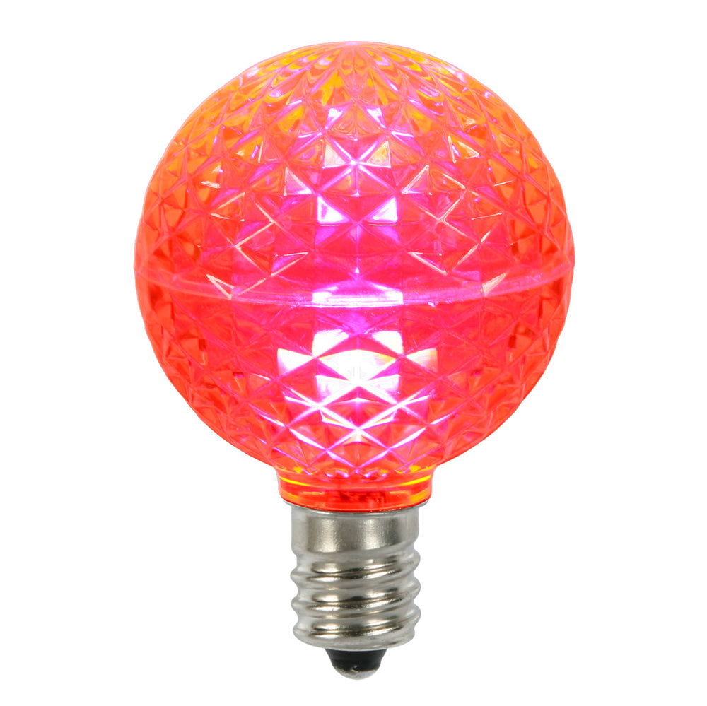 10PK - Vickerman Pink Faceted G50 LED Replacement Bulb