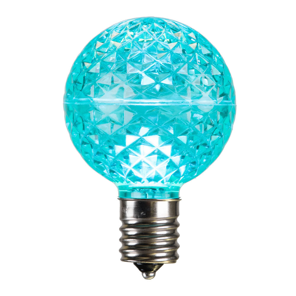 25 Pack - Vickerman G50 Faceted LED Teal Bulb E17 .45W