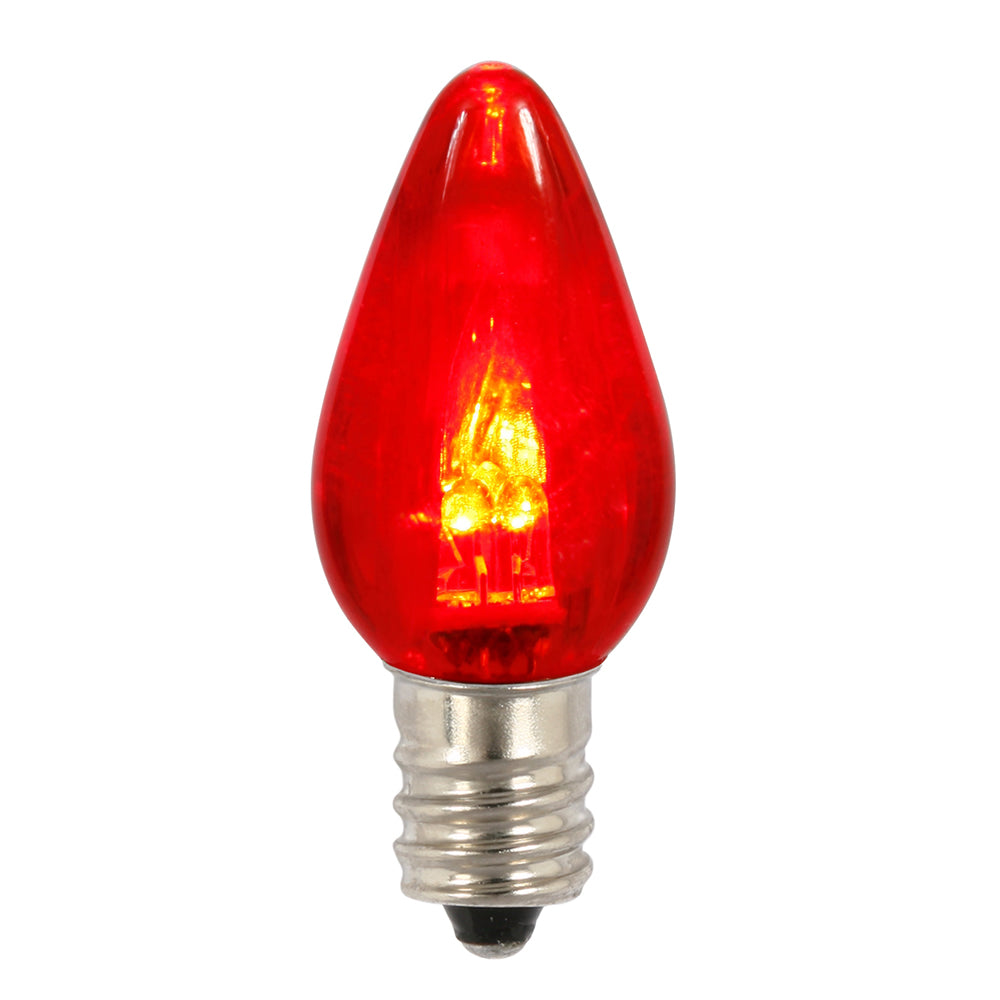 25 Pack - Vickerman C7 Transparent LED Red Twinkle Bulb