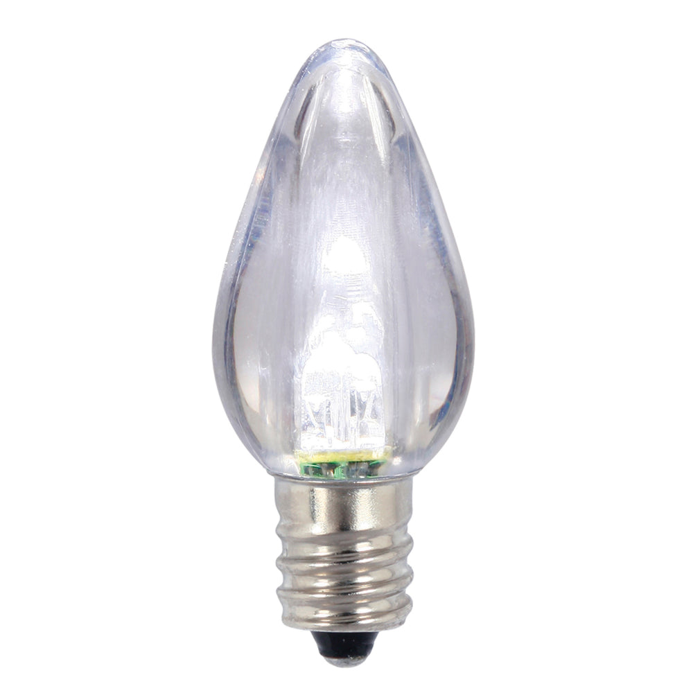 25PK - Vickerman C7 Transparent LED Cool White Bulb .96W
