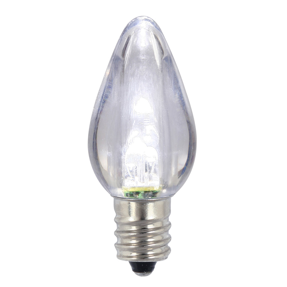 25 Pack - Vickerman C7 Transparent LED Pure White Twinkle Bulb