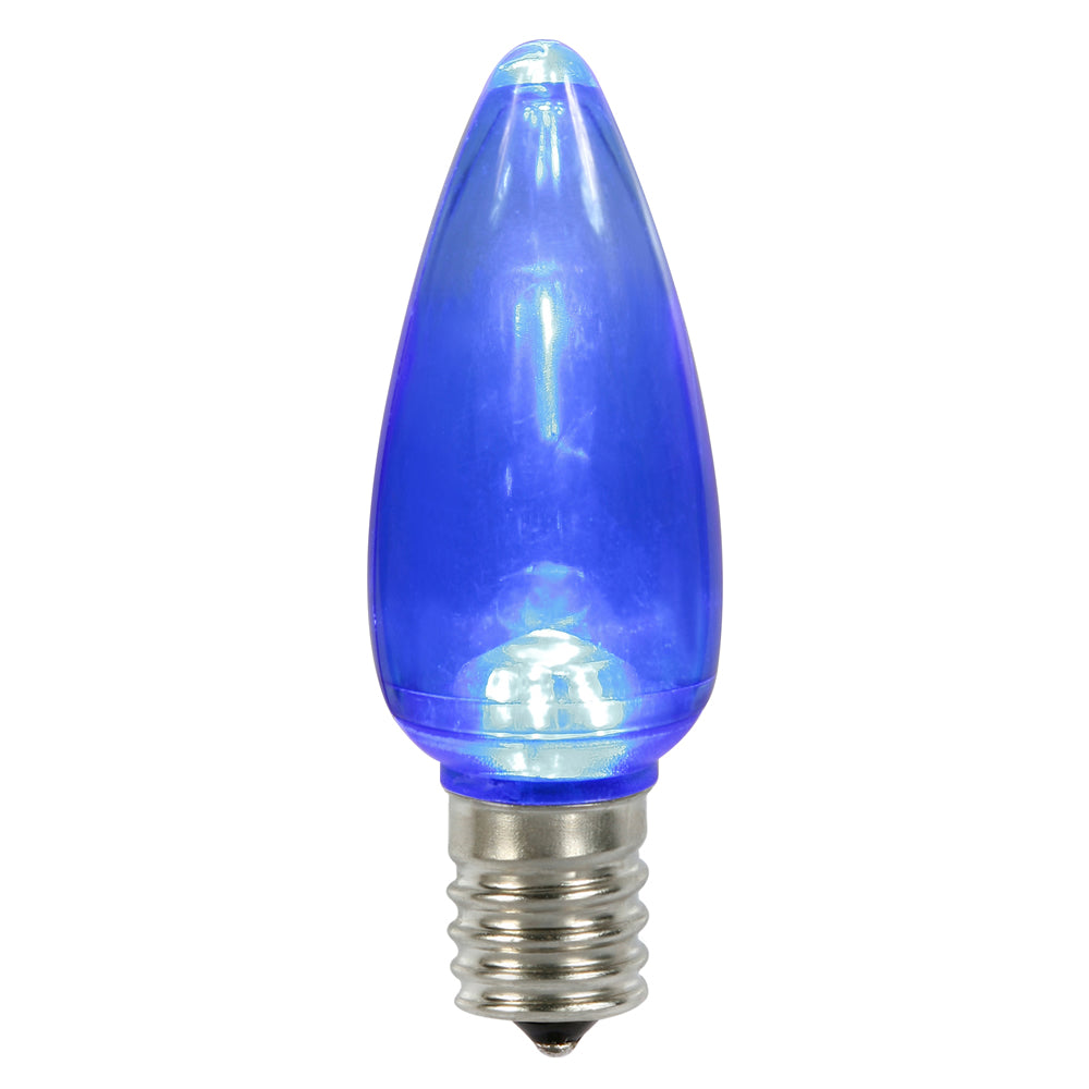 25 Pack - Vickerman C9 Transparent LED Blue Twinkle Bulb