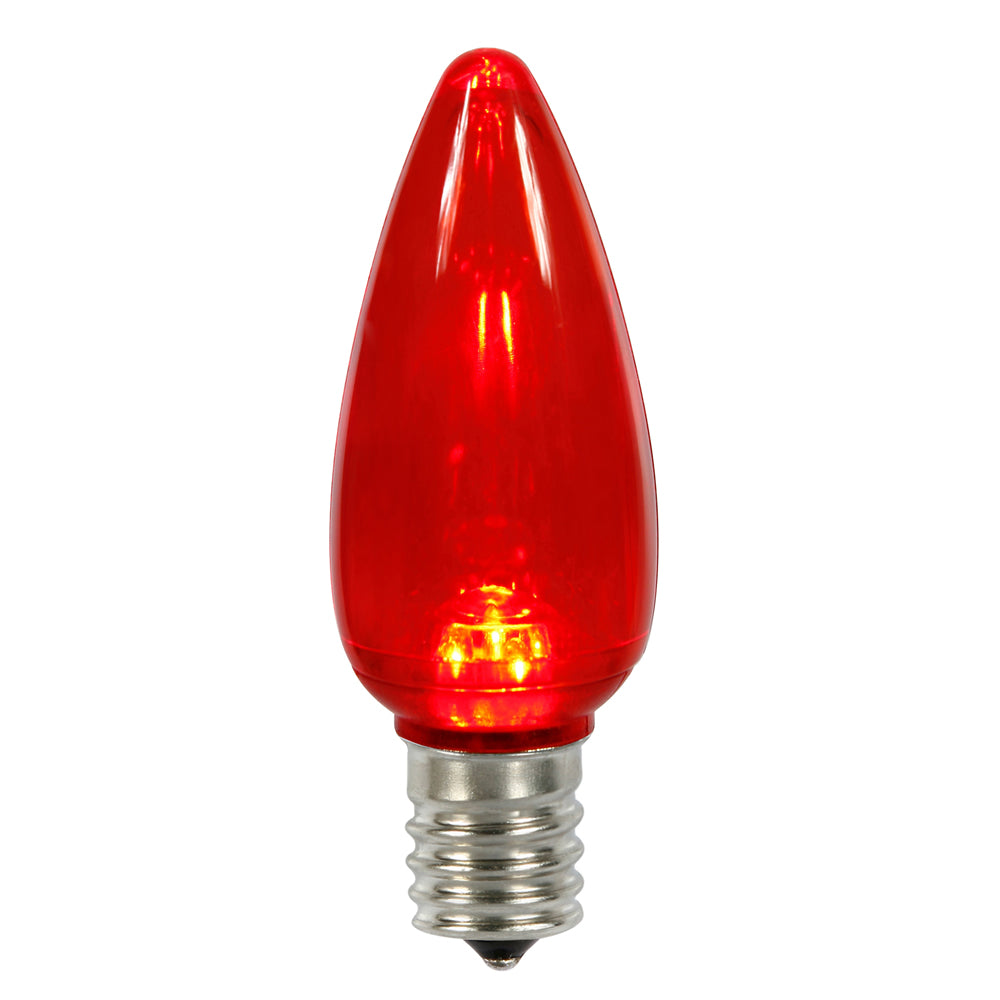 25 Pack - Vickerman C9 Transparent LED Red Bulb .96W 130V